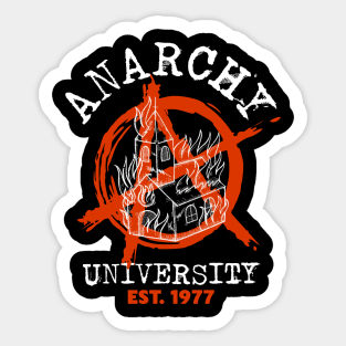 Anarchy University 1977 Street Crust Punk Sticker